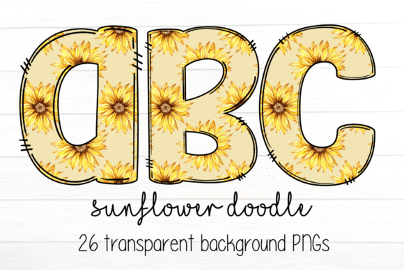 Download Sunflower Summer Doodle Letter - Doodle Collection