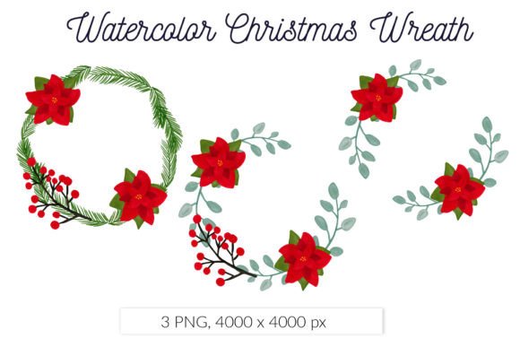 Download Christmas Wreath Watercolor Set - Premium Resources