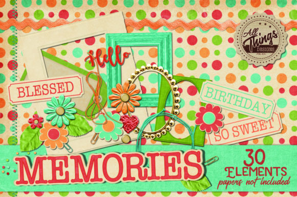 Download Memories Scrapbook Elements - Element Collection