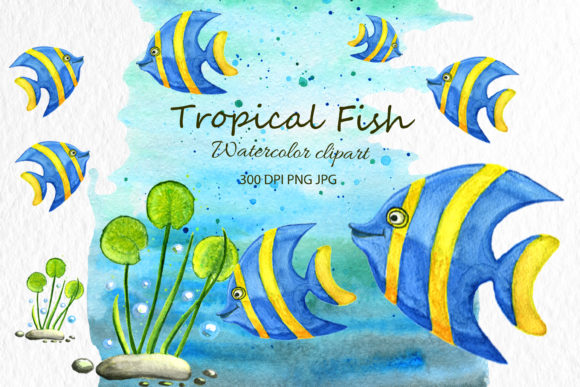 Download Animal Clip Art Fish Watercolor Animal - Clip art Collection