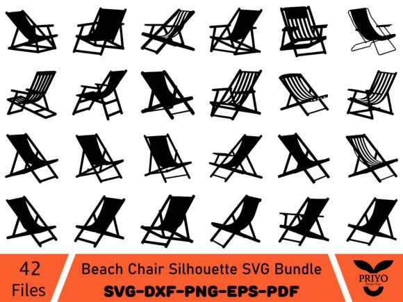 Download Beach Chair Silhouette SVG Bundle - Premium Resources