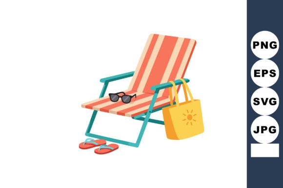 Download Beach Chair with Sunglasses, Yellow Tote - Premium Bundle