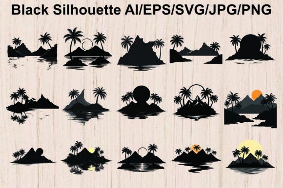 Download Silhouette Palm Trees Beach Chair Bundle - Premium Bundle